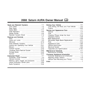 Saturn Aura 2008 manual cover