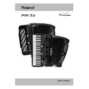 Roland FR-7x manual cover