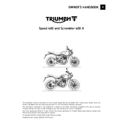 Triumph Scrambler 400 X 2023 Motorcycle manual cover