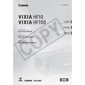 Canon VIXIA GX10 manual cover