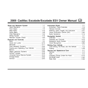 Cadillac Escalade 2009 manual cover