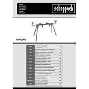 Scheppach UMF2000 5907102900 Saw Stand manual cover