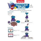 Fisher Price Mattel Spout and Spell Whale GFJ38 Toy manual cover