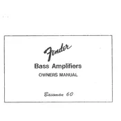 Fender Bassman 60 1987 Amplifier manual cover