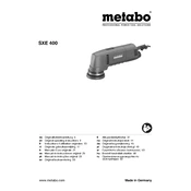 Metabo SXE 400 Sander manual cover