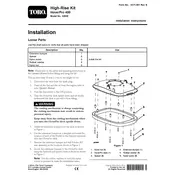 Toro HoverPro 400 02620 High-Rise Kit manual cover