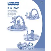 Fisher Price Mattel Miracles and Milestones 3-in-1 Gym H8096 Toy manual cover