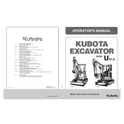 Kubota U27-4 Excavator manual cover