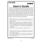 Casio CW-E60 Disc Printer manual cover