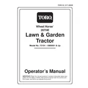 Toro Wheel Horse 267-H 72104 Tractor manual cover