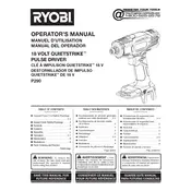 Ryobi P290 Drill manual cover