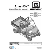 Gravely Atlas JSV 996200 2014 Utility Vehicle manual cover