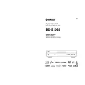 Yamaha BD-S1065 Disc Player manual cover