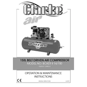 Clarke 2245314 Boxer 2 14 150p Air Compressor manual cover