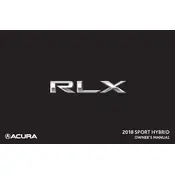 Acura RLX Sport Hybrid 2018 Sedan manual cover