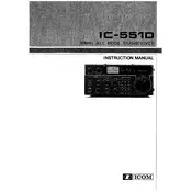 Icom IC-551D Transceiver manual cover