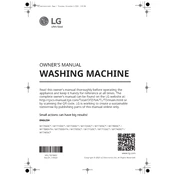 LG WT7005CV WT7305CV.ASSEUUS Washing Machine manual cover