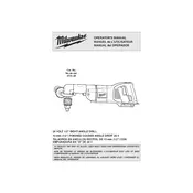 Milwaukee 0721-20 Drill manual cover