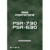 Yamaha PSR-630 Keyboard manual cover