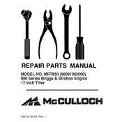 McCulloch MRT850 manual cover