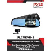 Pyle PLCMDVR49 Dash Cam manual cover