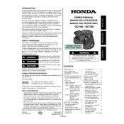 Honda GC160 2009 Engine manual cover