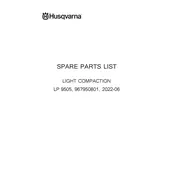 Husqvarna LP 9505 Light Compaction Compactor manual cover