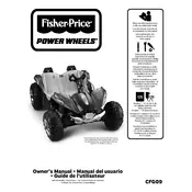 Power Wheels Mattel Dune Racer Blue CFG09 Toy manual cover