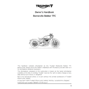 Triumph Bonneville Bobber TFC 2019 Motorcycle manual cover