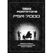 Yamaha PSR-7000 Keyboard manual cover