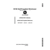 John Deere W150 Windrower manual cover