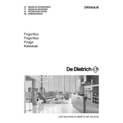 De Dietrich DRS924JE Refrigerator manual cover