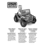 Power Wheels Mattel Jeep Blitz-Charcoal X0071 Toy manual cover