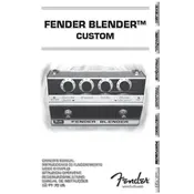 Fender Blender Custom 2005-2012 023-4500-000 Effects Processor manual cover