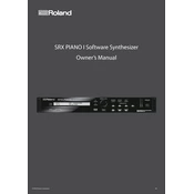 Roland SRX PIANO I manual cover