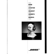 Bose Aviation Headset manual cover