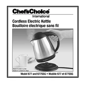 Chef's Choice 677 Kettle manual cover