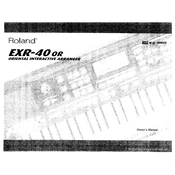 Roland EXR-40 OR manual cover