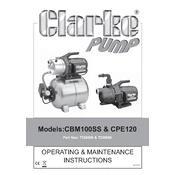 Clarke 7230650 CPE120 Electronic Self-Priming Water Pump manual cover