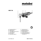 Metabo WBE 700 Drill manual cover