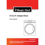 Magic Chef MCSDRY35W Washing Machine manual cover