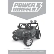 Power Wheels Mattel Realtree Jeep Wrangler GWT18 Toy manual cover