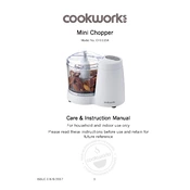 Cookworks 6990657 CH1115A Chopper manual cover