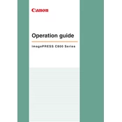 Canon imagePRESS C800 Series manual cover