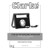 Clarke 4003623 COB15CR COB LED Rechargeable Worklight manual cover