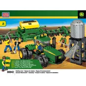 Mega Bloks Mattel World Builders John Deere Seeding Crew DBL20 Construction Set manual cover