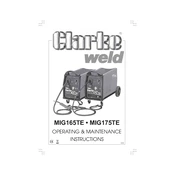 Clarke 6015165 MIG165TE Mig Welder manual cover