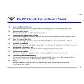 Chevrolet Corvette 1999 manual cover