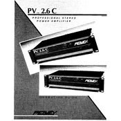 Peavey PV 2.6C Amplifier manual cover