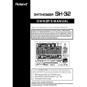 Roland SH-32 manual cover